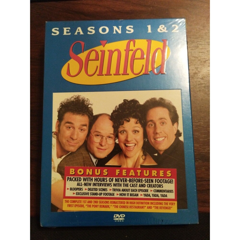 Seinfeld Season 1 and 2 (DVD, 2004, 4 Disc Box Set) Brand New Sealed Comedy